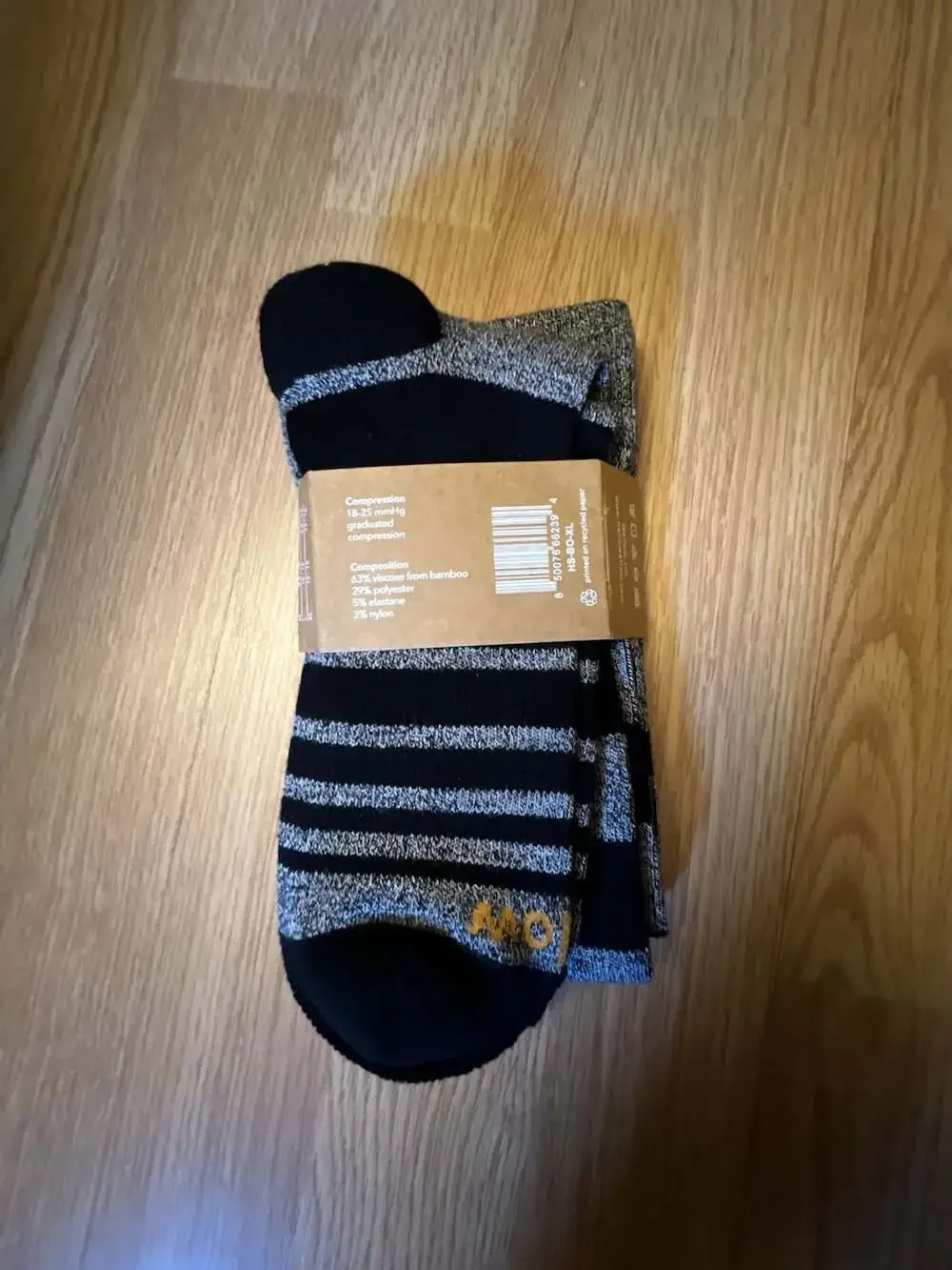 Wellow Premium Compression Socks - Eclipse Horizon Stripe (Size XL)